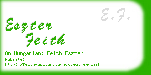 eszter feith business card